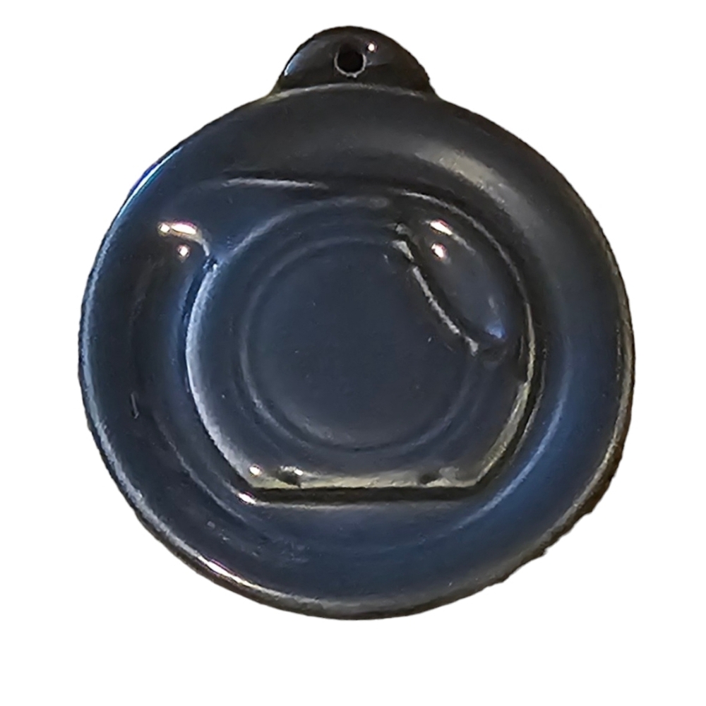 Fiesta Embossed Dark Charcoal Gray Ornament Mini-Plate New without Tags